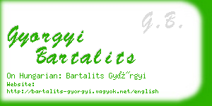 gyorgyi bartalits business card